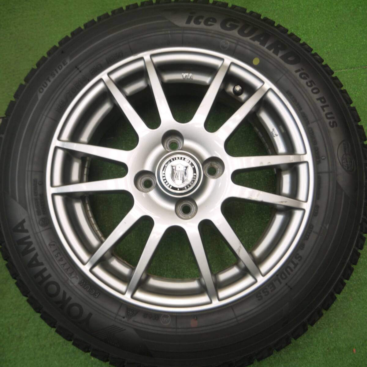 バリ溝！8.5分★スタッドレス 165/70R14 ヨコハマ アイスガード iG50 プラス NIRVANA NV ニルバーナ 14インチ PCD100/4H★4122406Hス