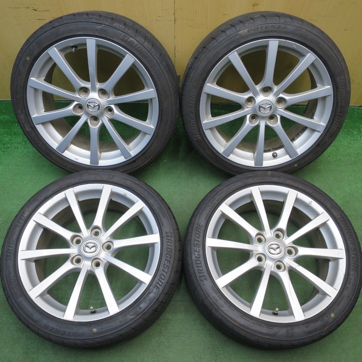 バリ溝！25年！9分★マツダ NC ロードスター 純正 205/45R17 ブリヂストン ポテンザ S007A 17インチ PCD114.3/5H★6032406NJノ
