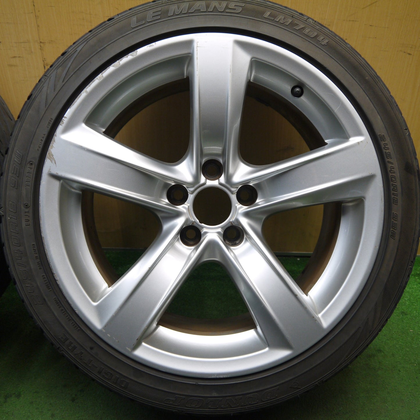 バリ溝！9分★アウディ A5 8T 純正 245/40R18 ダンロップ LE MANS LM704 ピレリ Cinturato P7 18インチ PCD112/5H★5080501Hノ