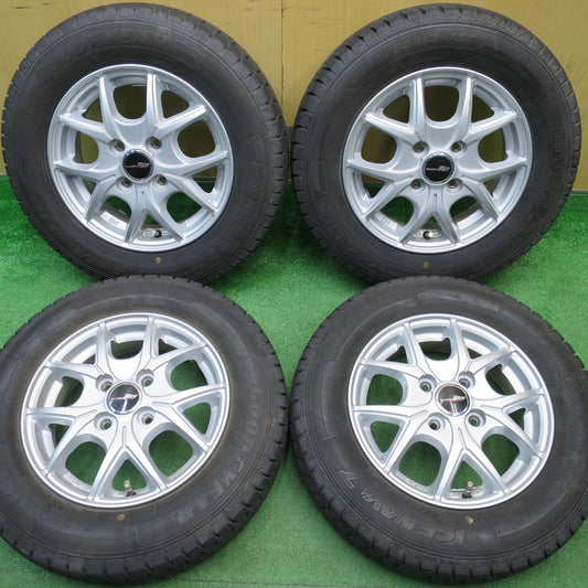 バリ溝！23年！9分★スタッドレス 145/80R13 ブリヂストン アイスナビ7 ILLUGA 社外 アルミ 13インチ PCD100/4H★5122403NJス