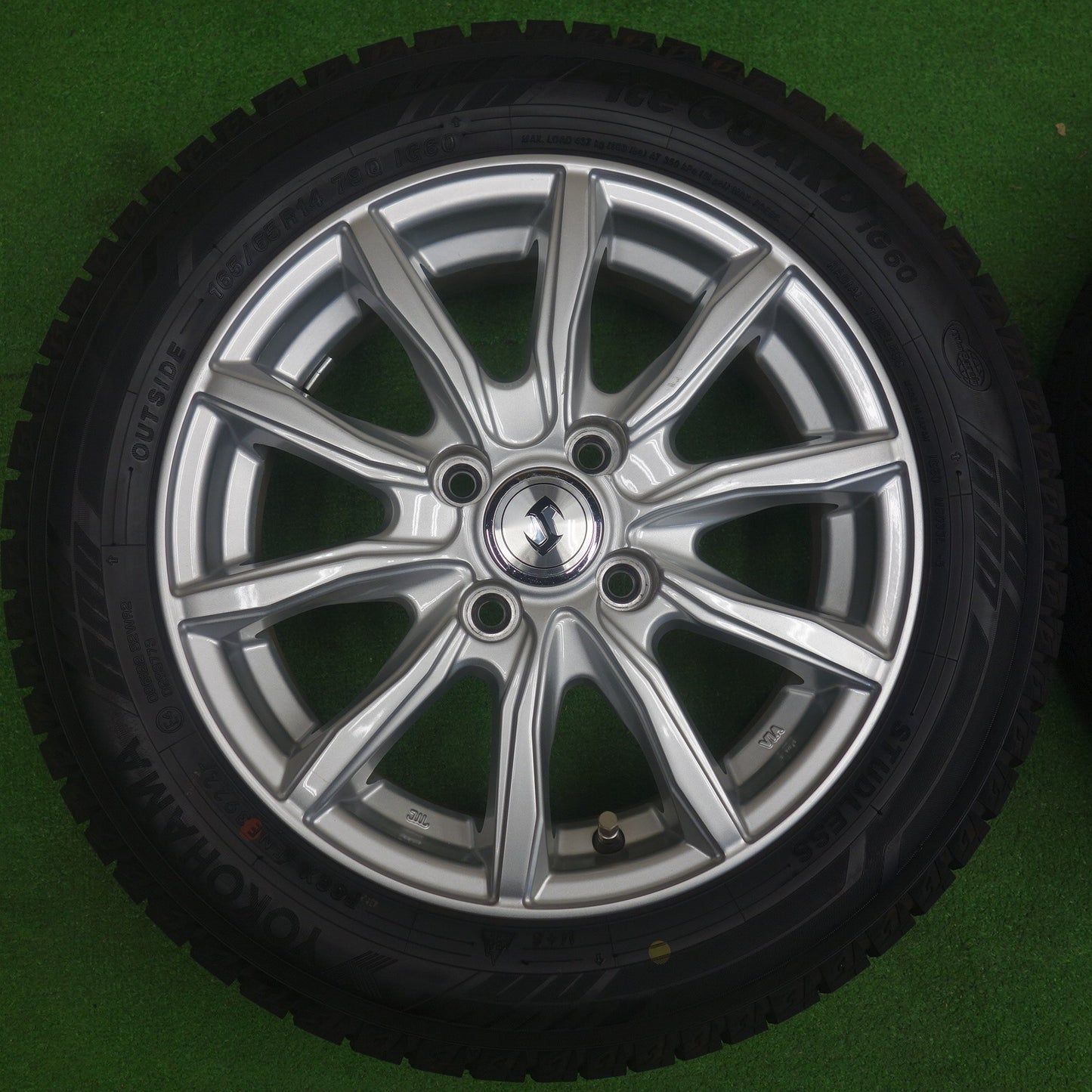 ほぼ未使用！22年！キレイ★スタッドレス 165/65R14 ヨコハマ アイスガード iG60 社外 アルミ 14インチ PCD100/4H★6040903KTス