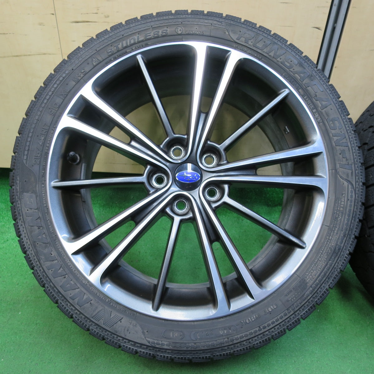 *送料無料* バリ溝！20年！9.5分★スバル BRZ トヨタ 86 純正 215/45R17 スタッドレス ナンカン アイスアクティバ AW-1 SN-1 PCD100/5H★4061401イス