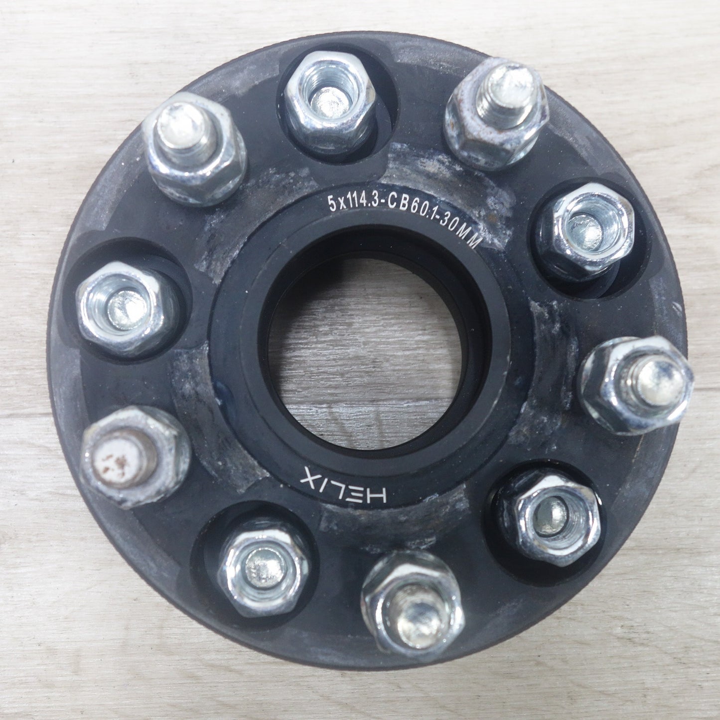 [送料無料] 2枚セット◆HELIX AUTO ワイド トレッド スペーサー PCD114.3/5H CB60.1-30mm P1.5 Φ60 ホイール スペーサー マットブラック◆
