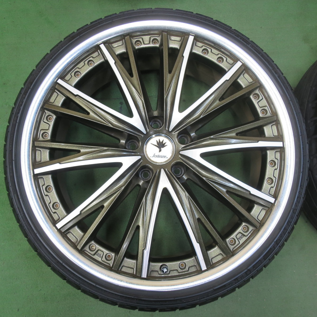 バリ溝！24年！9.5分以上★Kranze ELABORAR 225/30R20 ミネルバ ラジアル F105 クレンツェ エルアボラ 20インチ PCD114.3/5H★5101901IMノ