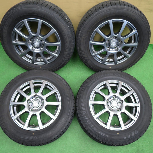 バリ溝！23年！キレイ！9.5分★スタッドレス 195/65R15 ダンロップ ウインターマックス 03 B-win 社外 アルミ 15インチ PCD114.3/5H★6040901NKス