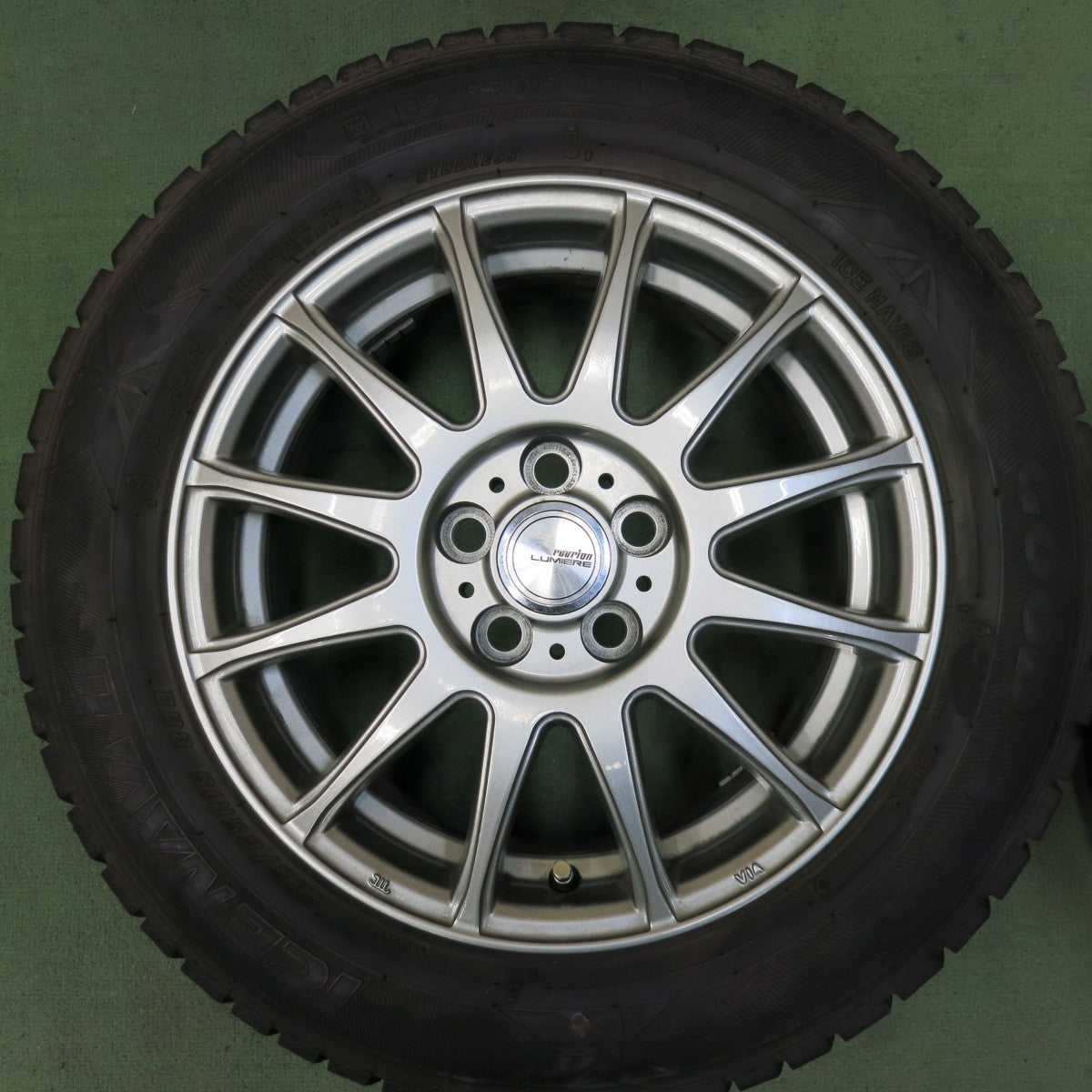 キレイ★プリウス 等 185/65R15 スタッドレス グッドイヤー アイスナビ6 ravrion LUMIERE ラブリオン 15インチ PCD100/5H★5082301SKス