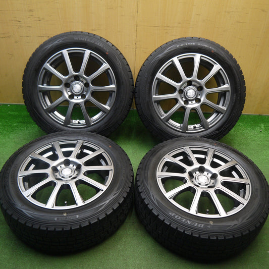 バリ溝！キレイ！8.5分★スタッドレス 195/60R16 ダンロップ ウインターマックス WM01 B-win 社外 アルミ 16インチ PCD114.3/5H★6012602Hス