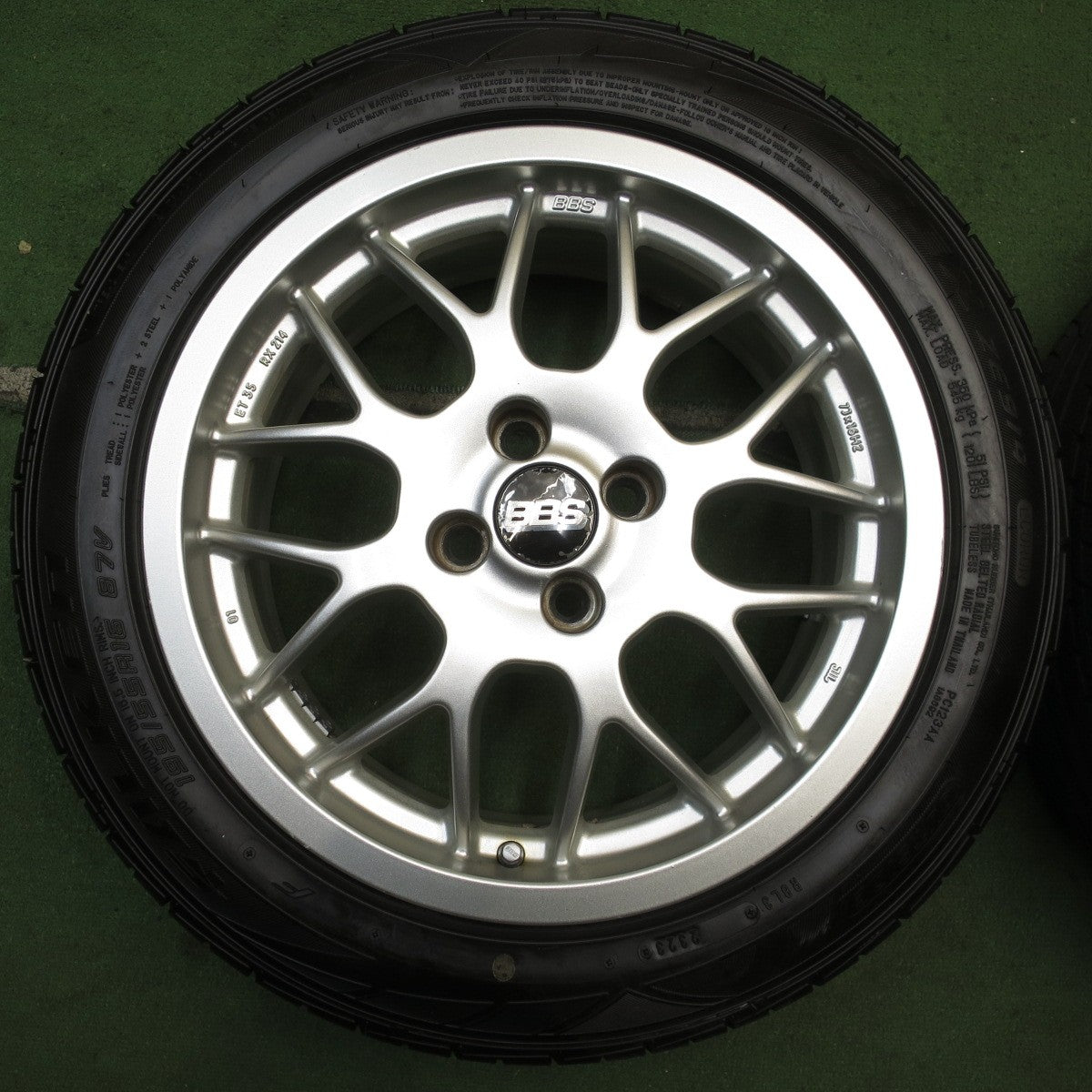 超バリ溝！23年！ほぼ10分★BBS RX214 195/55R16 ファルケン ZIEX ZE914 ECORUN 16インチ PCD100/4H★5080810NJノ
