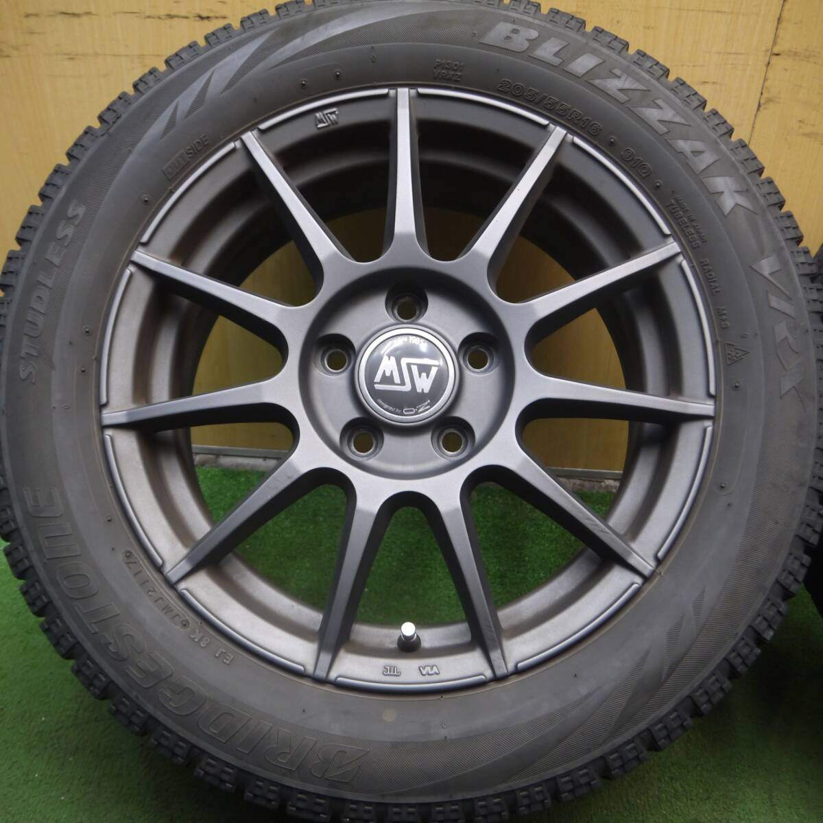 4本価格★ワーゲン 等 MSW O・Z 205/55R16 スタッドレス ブリヂストン ブリザック VRX OZレーシング PCD112/5H★4061210Hス