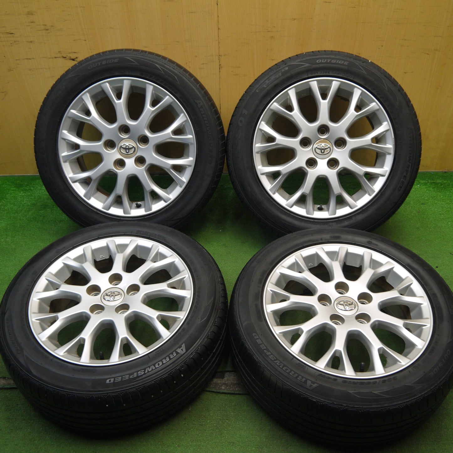 バリ溝！21年！キレイ！9分★トヨタ ブレイド 純正 205/55R16 アロースピード AS-S01 16インチ PCD114.3/5H★5061804Hノ