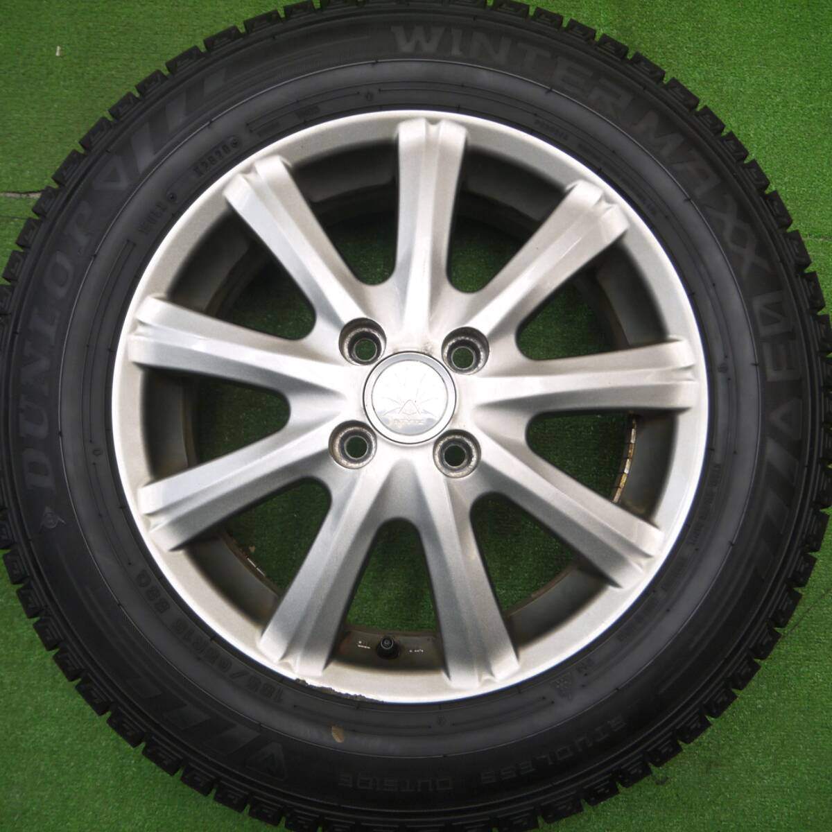 バリ溝！20年！キレイ！9.5分★スタッドレス 185/65R15 ダンロップ ウインターマックス03 STYTZ 15インチ PCD100/4H★4121608Hス