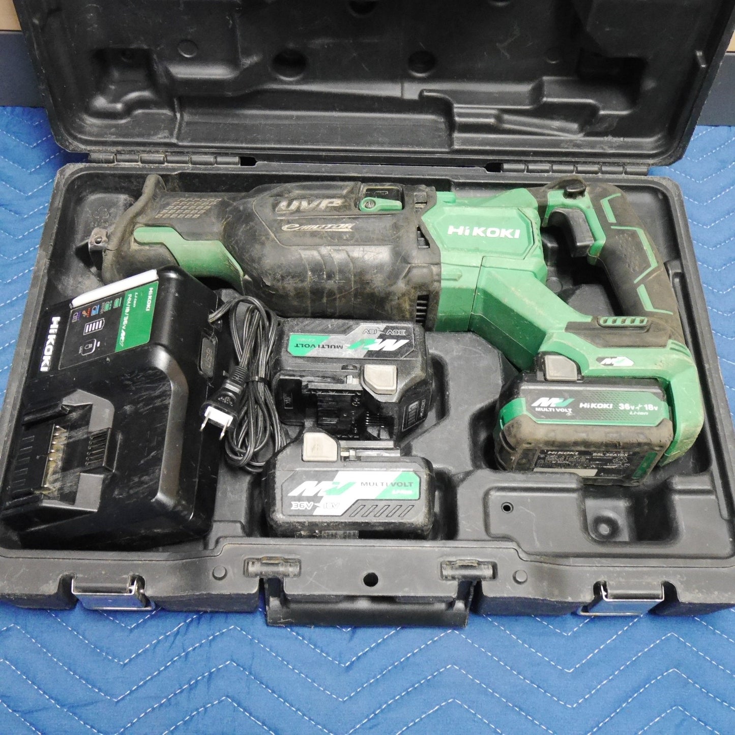 [送料無料] バッテリー3個☆HiKOKI ハイコーキ 130mm コードレス セーバーソー CR36DA 電動 工具 切断機 セーバソー レシプロソー 36V 充電式☆