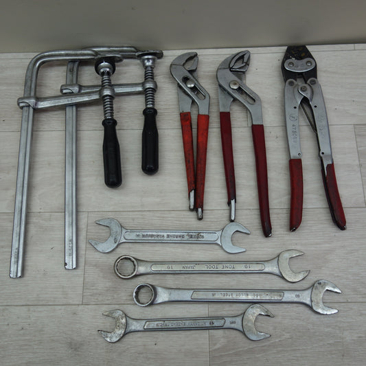 [送料無料] まとめ売り☆ロブスター F型 クランプ WS25-10 圧着工具 MH-61 KTC プライヤー WPD1-25 レンチ 等 工具 道具☆