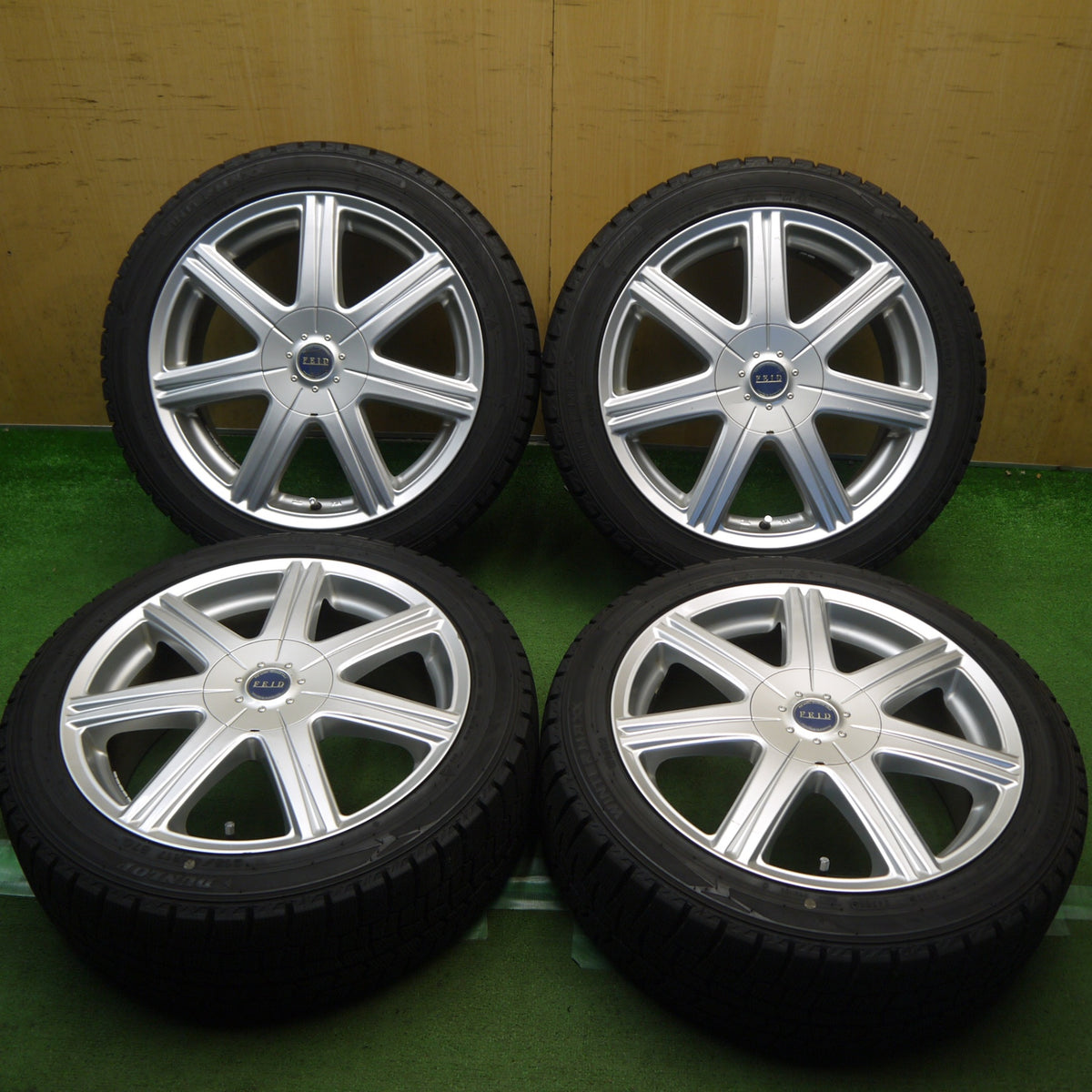 バリ溝！24年！9.5分◎スタッドレス 215/45R17 ダンロップ ウインターマックス WM02 FEID フェイド 17インチ PCD100 114.3/5H マルチ◎6091603Hス
