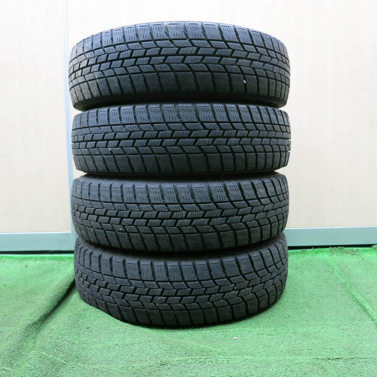 *送料無料* 4本価格★スタッドレス 155/65R14 グッドイヤー アイスナビ6 weds ウェッズ 14インチ PCD100/4H★4062902NJス