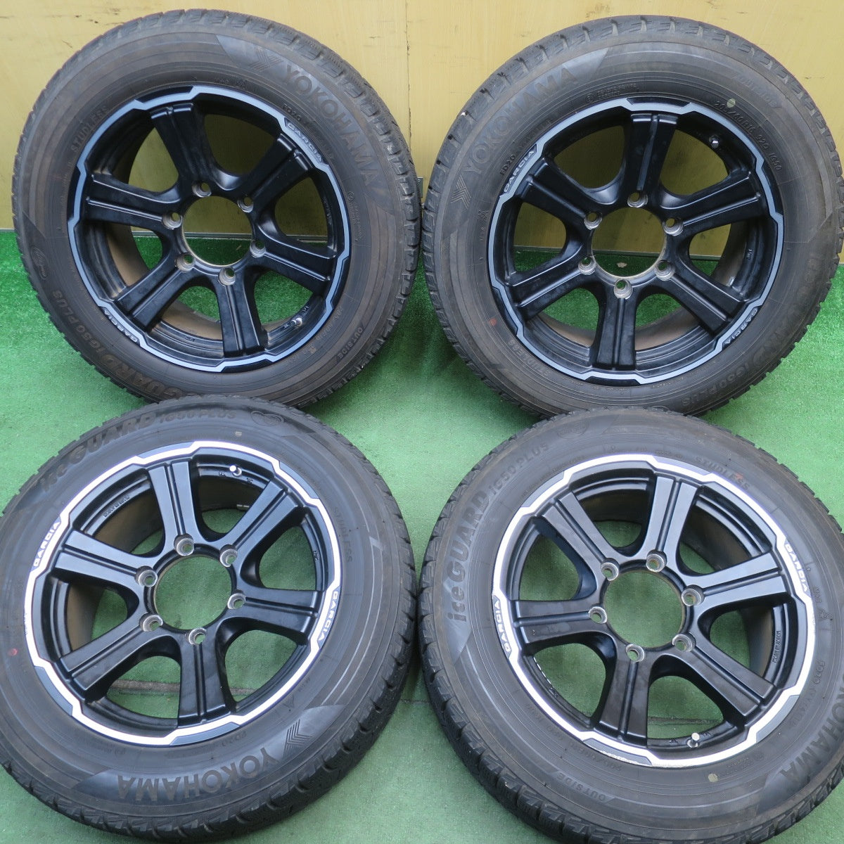 バリ溝！9.5分◎RAYS GARCIA REVOLVER 205/60R16 スタッドレス ヨコハマ アイスガード iG50 プラス レイズ ガルシア リボルバー 16インチ PCD139.7/6H◎6060801NJス