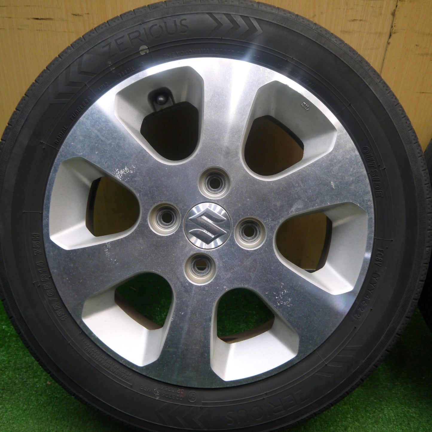 4本価格！22年★スズキ ワゴンR 純正 155/65R14 ZERIOUS ゼリオズ ヨコハマ製 14インチ PCD100/4H★6022508Hノ