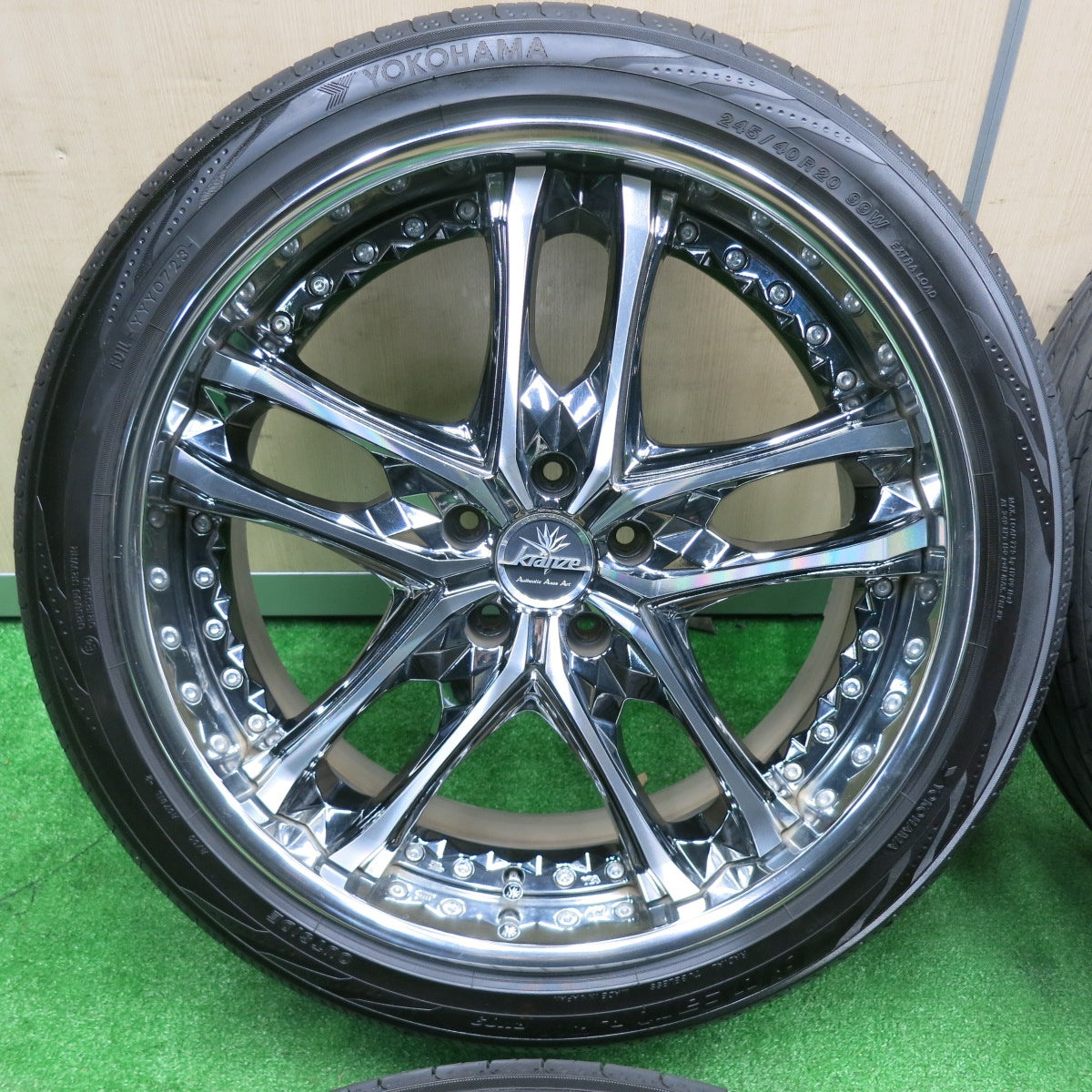 [送料無料] バリ溝！23年！キレイ！9.5分★kranze SCINTILL 245/40R20 ヨコハマ BluEarth-RV RV03 クレンツェ シンティル 20インチ PCD114.3/5H★4111809TNノ