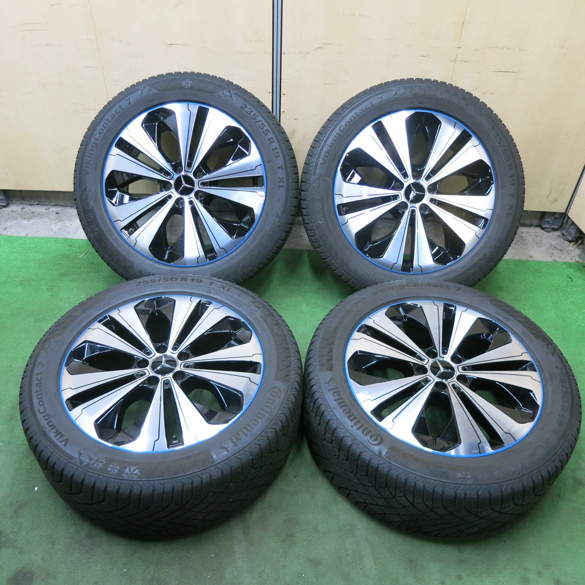 希少！キレイ！22年★ベンツ N293 EQC 純正 235/55R19 255/50R19 スタッドレス コンチネンタル バイキングコンタクト7 19インチ PCD112/5H★6011203ナス