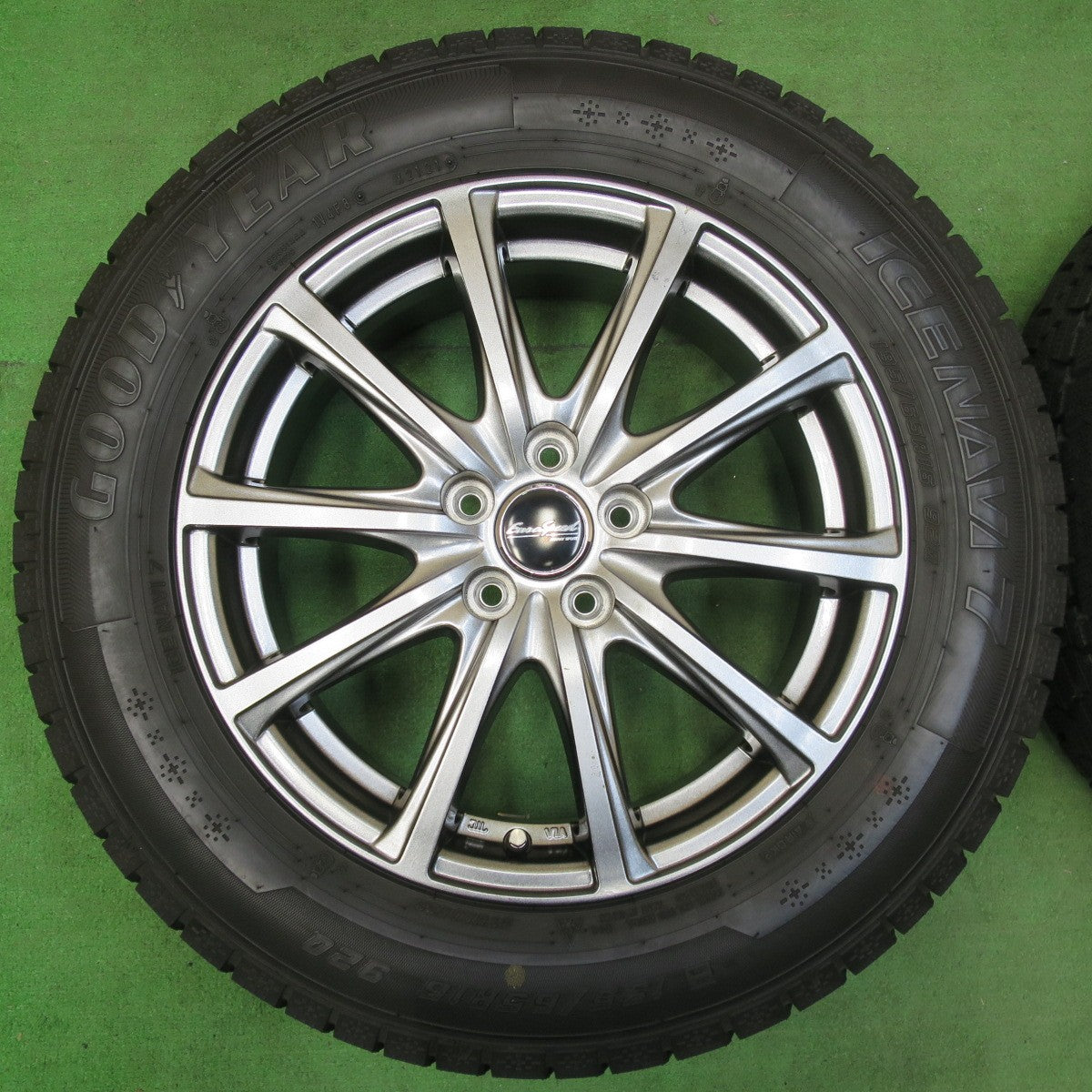 [送料無料] バリ溝！21年！キレイ！9.5分★ライズ ロッキー 等 195/65R16 スタッドレス グッドイヤー アイスナビ7 EuroSpeed MANARAY SPORT PCD100/5H★4112007イス