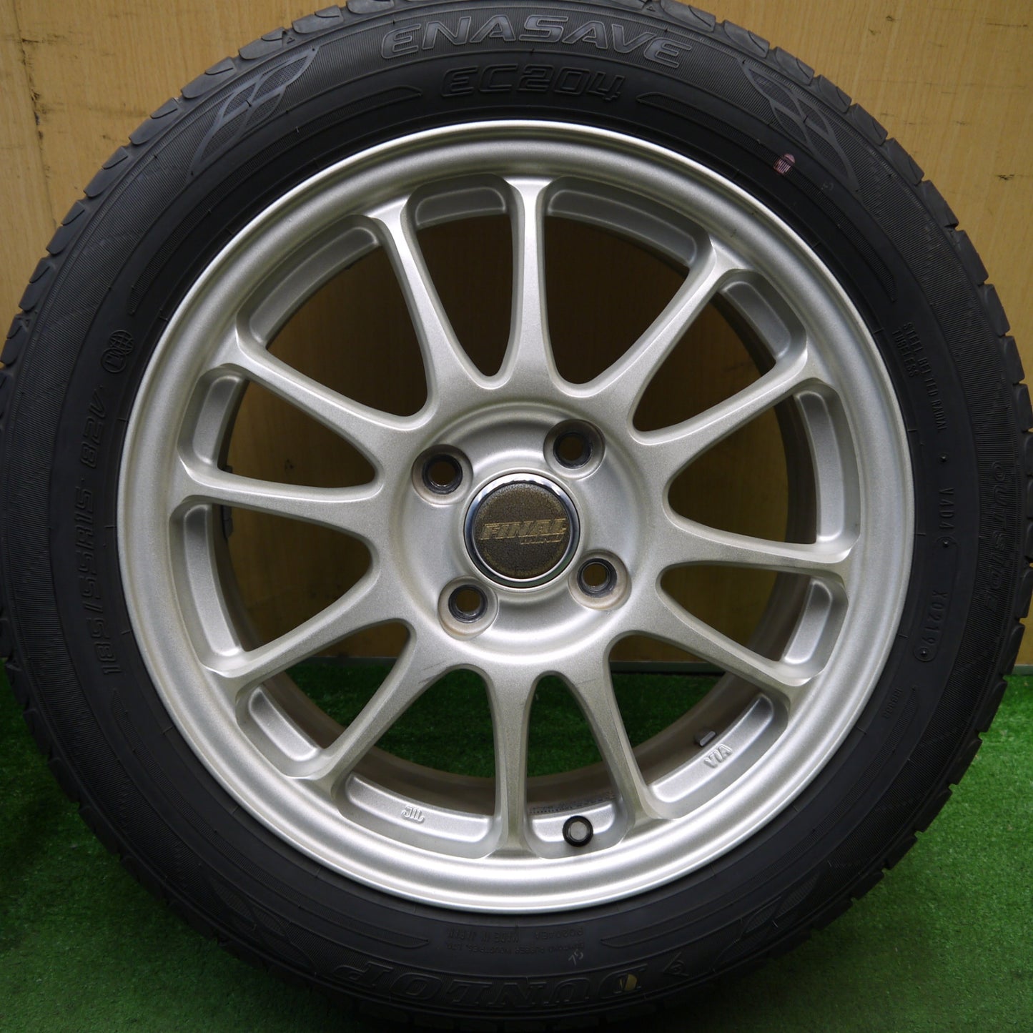 バリ溝！9.5分★185/55R15 ダンロップ エナセーブ EC204 FINAL MIND ファイナル マインド 15インチ PCD100/4H★5072803Hノ