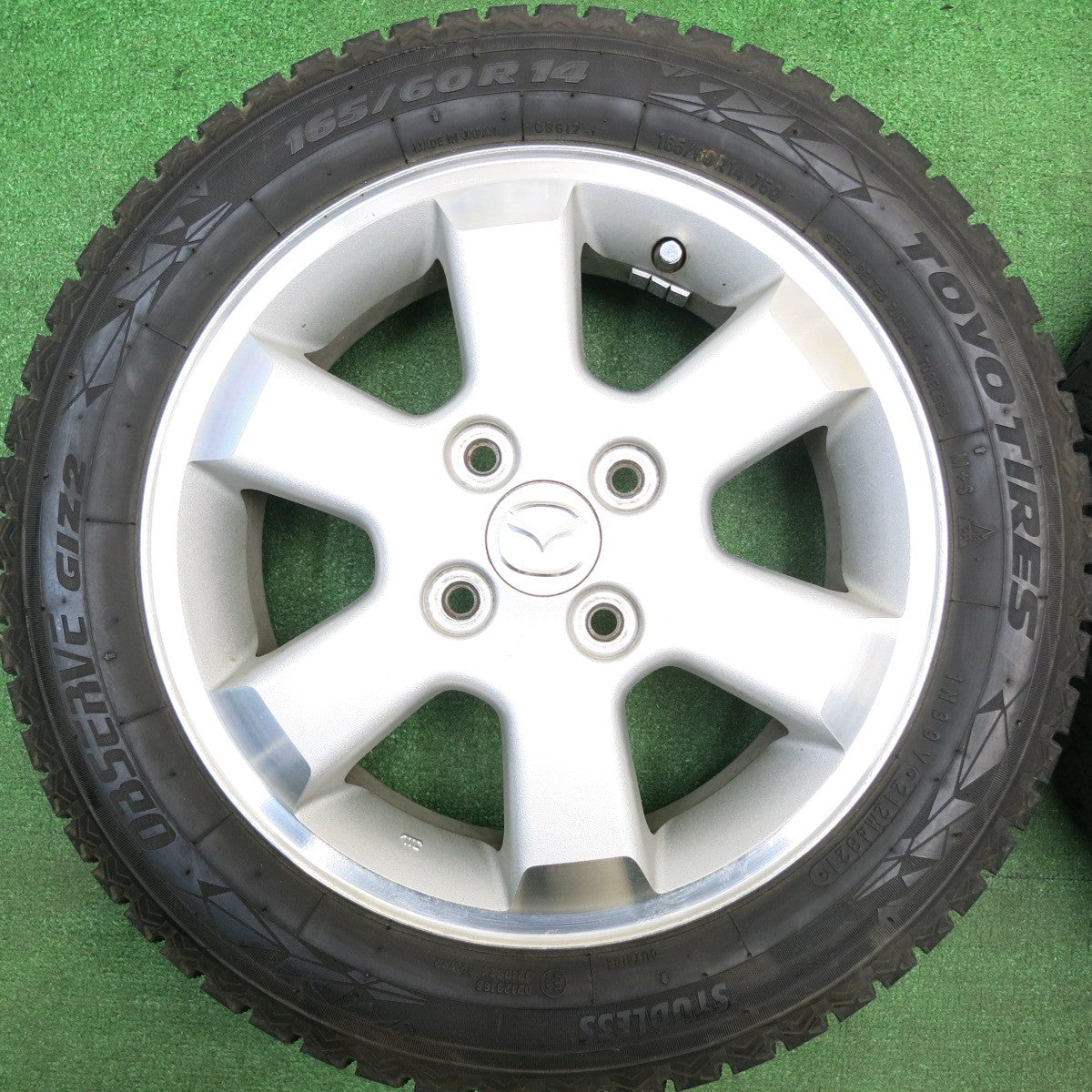 4本価格！21年★マツダ DG64W スクラム ワゴン 純正 165/60R14 スタッドレス トーヨー オブザーブ GIZ2 14インチ PCD100/4H★5121308HAス