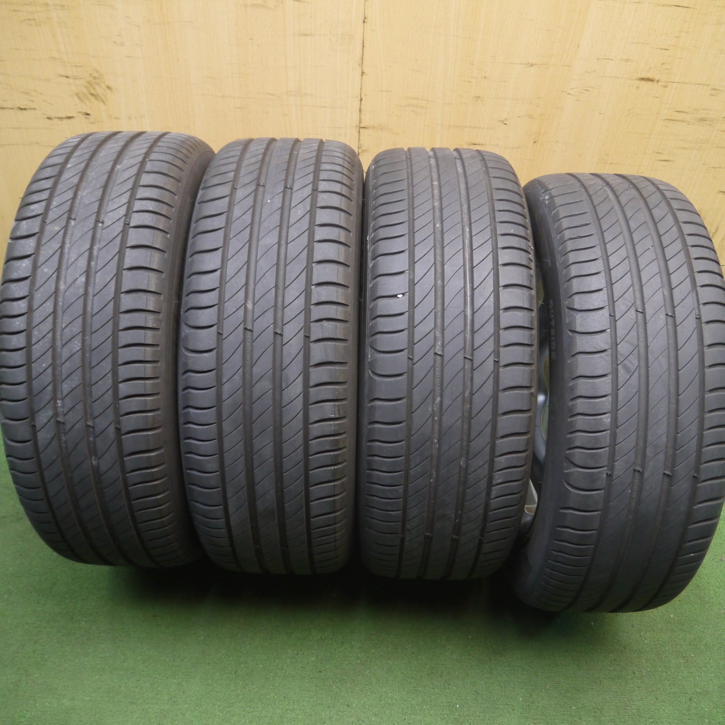 *送料無料* バリ溝！8.5分★ワーゲン ポロ 純正 BBS RD198 195/55R16 ミシュラン プライマシー4 16インチ PCD100/5H★4032510Hノ