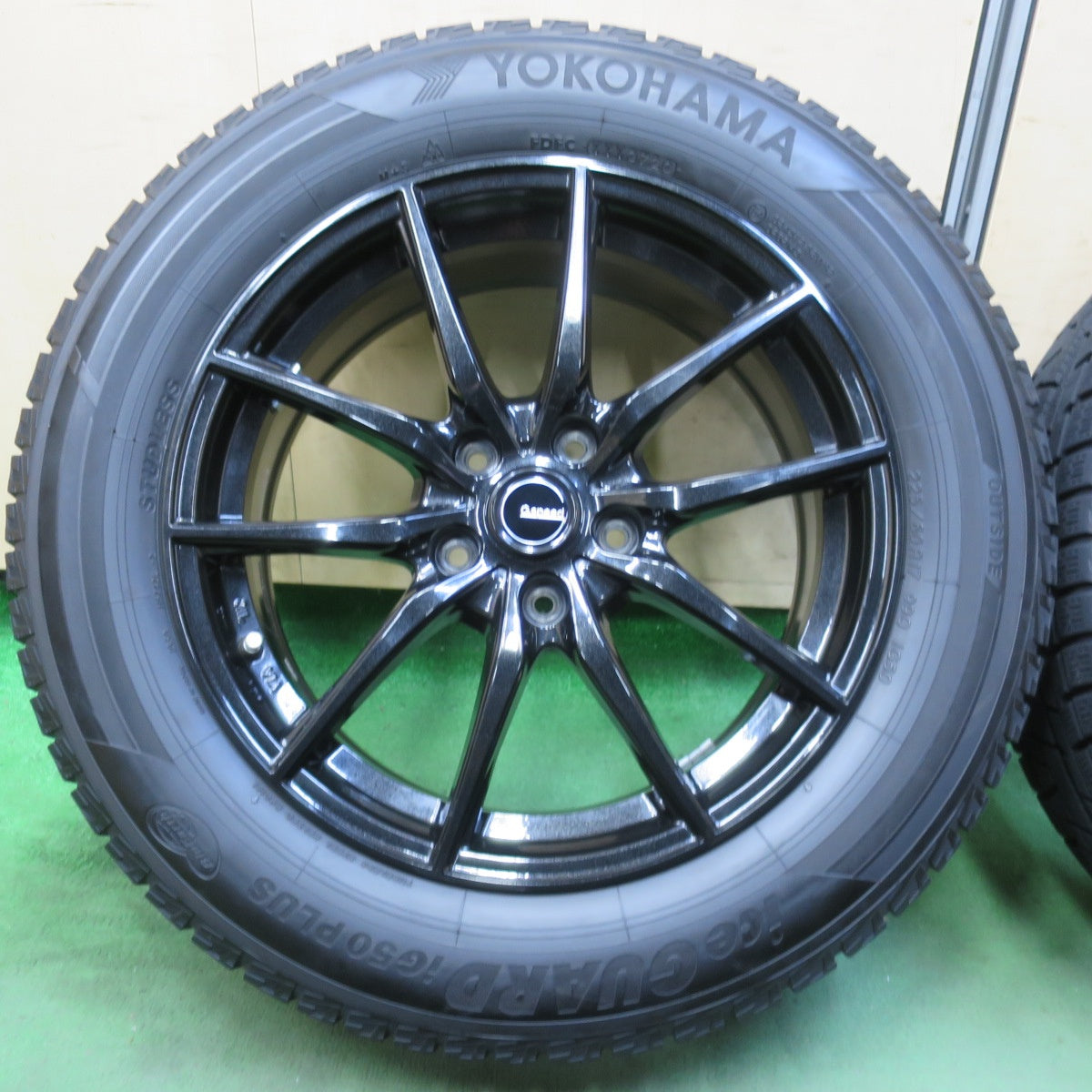 バリ溝！キレイ！9.5分★スタッドレス G.speed 225/60R17 ヨコハマ アイスガード iG50 プラス Gスピード 17インチ PCD114.3/5H★5110405イス