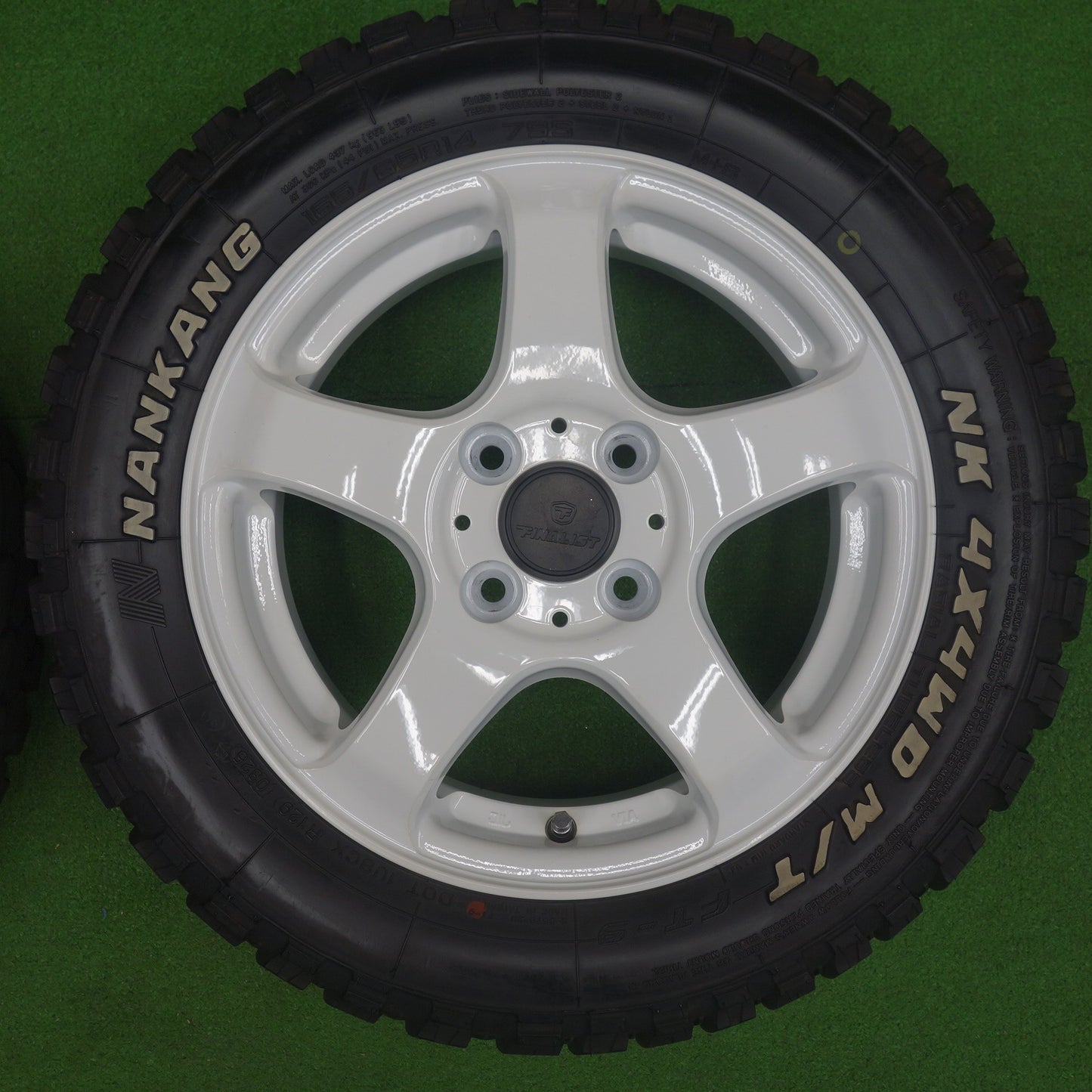 バリ溝！25年！キレイ！9.5分◎FINALIST 165/65R14 ナンカン NK 4X4 WD M/T FT-9 ファイナリスト ハスラー ソリオ 等 PCD100/4H◎6083101KTノ