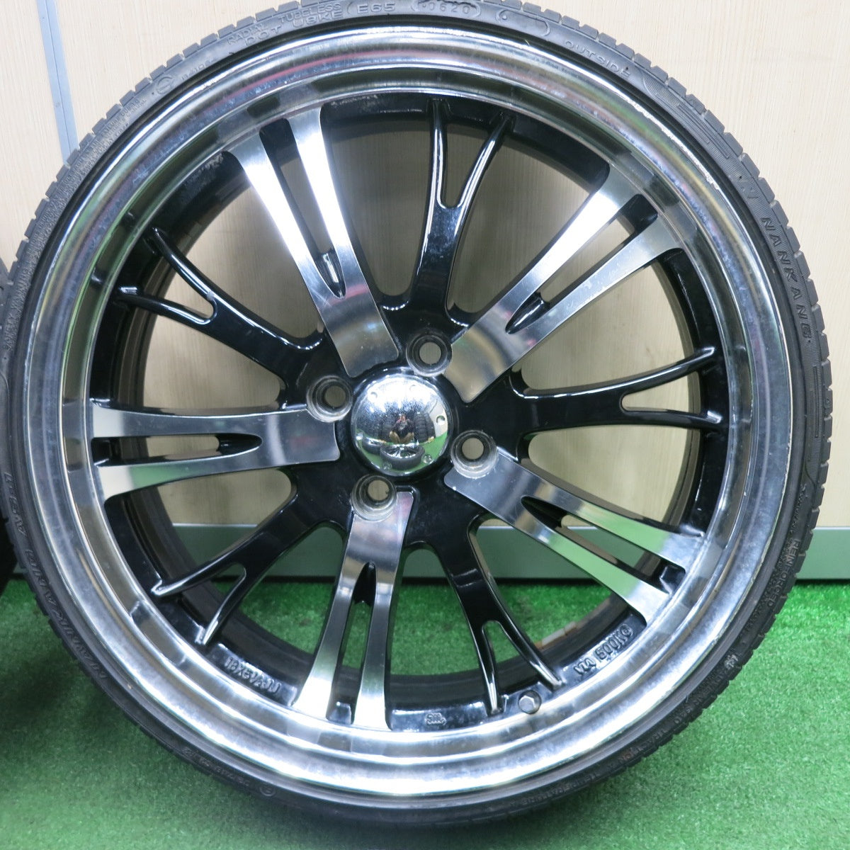 *送料無料* バリ溝！20年！9分★165/35R18 ナンカン AS-1 AW aw-190 LG190 18インチ PCD100/4H 軽自動車★4032601TNノ