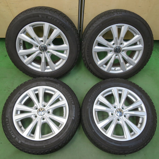 バリ溝！22年！キレイ！9.5分★ワーゲン 等 TAS 205/55R16 スタッドレス ミシュラン X-ICE SNOW 社外 アルミ 16インチ PCD112/5H★6040702イス