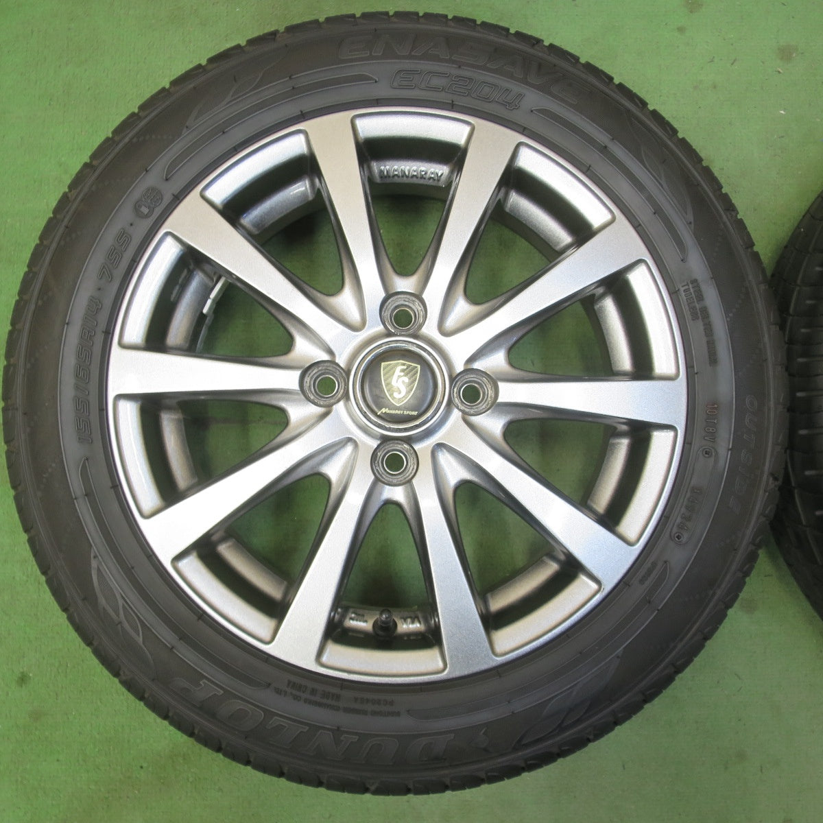 ほぼ未使用！25年★155/65R14 ダンロップ エナセーブ EC204 MANARAY SPORT マナレイ スポーツ 14インチ PCD100/4H★6022308イノ
