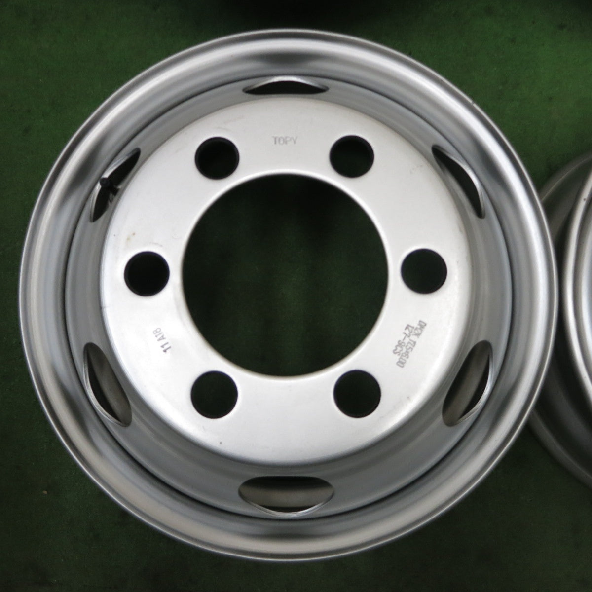 キレイ！6本★トラック TOPY スチール ホイール DM3N 17.5×6.00 127-9CS 17.5インチ トピー PCD222.25/6H★5101101ナホ