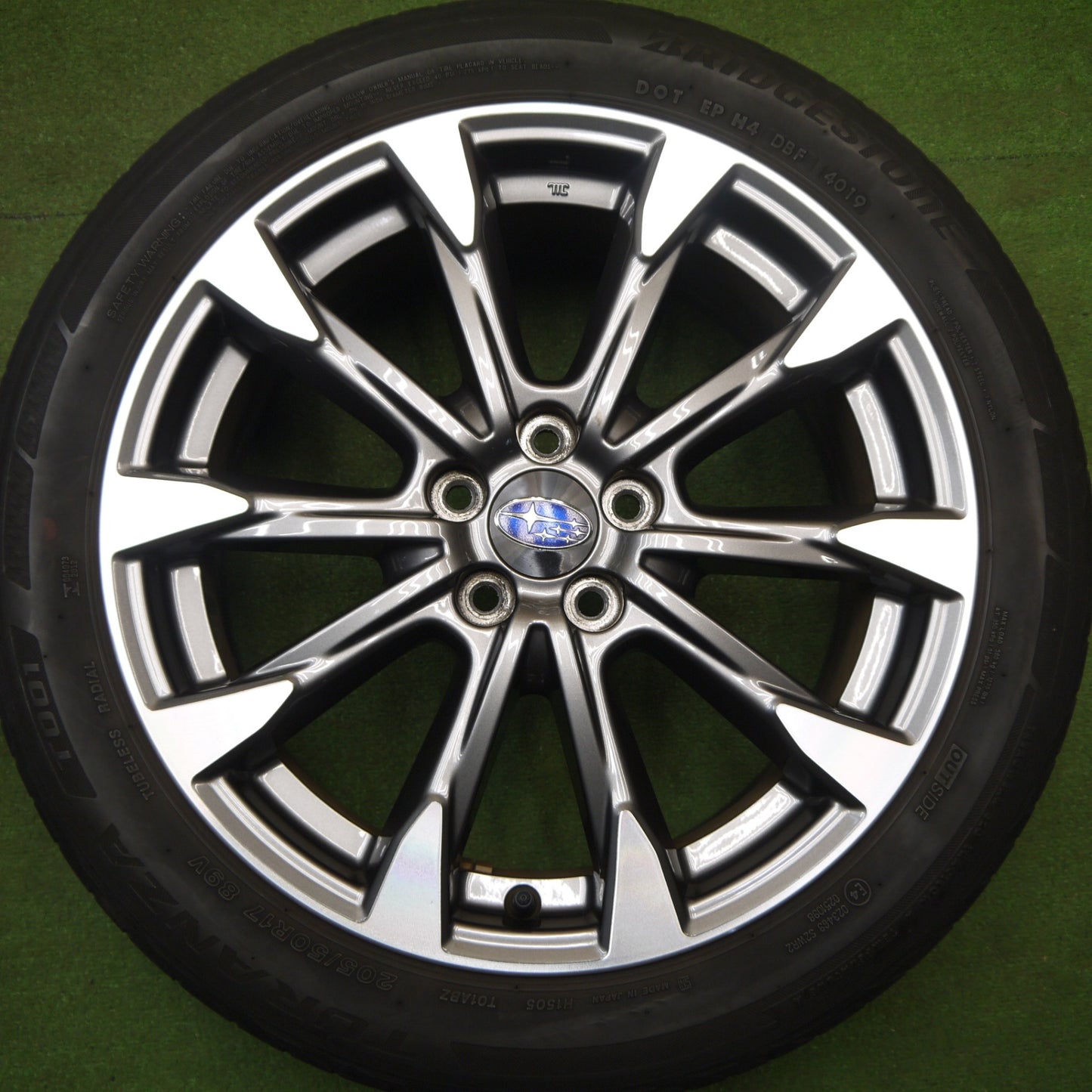 バリ溝！キレイ！8.5分★スバル インプレッサ スポーツ 純正 205/50R17 ブリヂストン トランザ T001 17インチ PCD100/5H★6012812Hノ