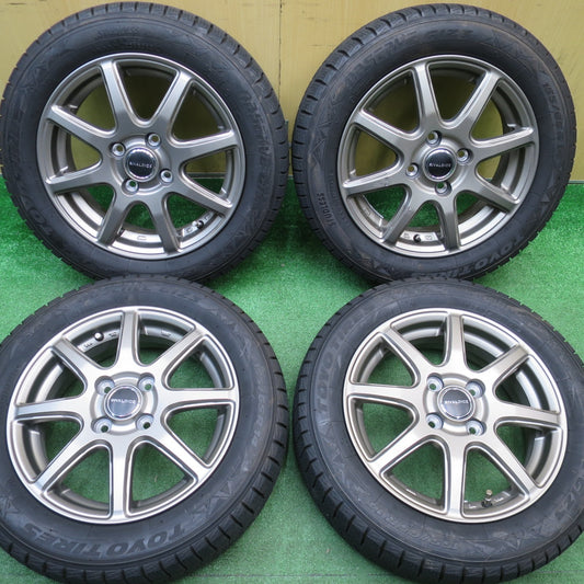 バリ溝！24年！ほぼ10分★スタッドレス 155/65R14 トーヨー オブザーブ GIZ3 RIVALDICE リヴァルダイス 14インチ PCD100/4H★5120414NJス