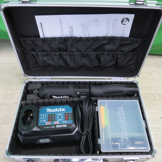 [送料無料] バッテリー2個付！美品☆マキタ 充電式 ペン インパクトドライバ TD022DSHXB 電動 工具☆