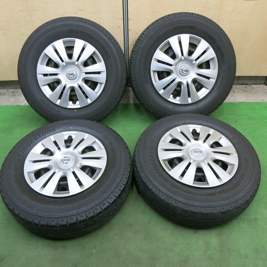 4本価格！22年★日産 NV350 キャラバン 純正 スチール 195/80R15 107/105L ブリヂストン V600 15インチ PCD139.7/6H★6011603ナノ