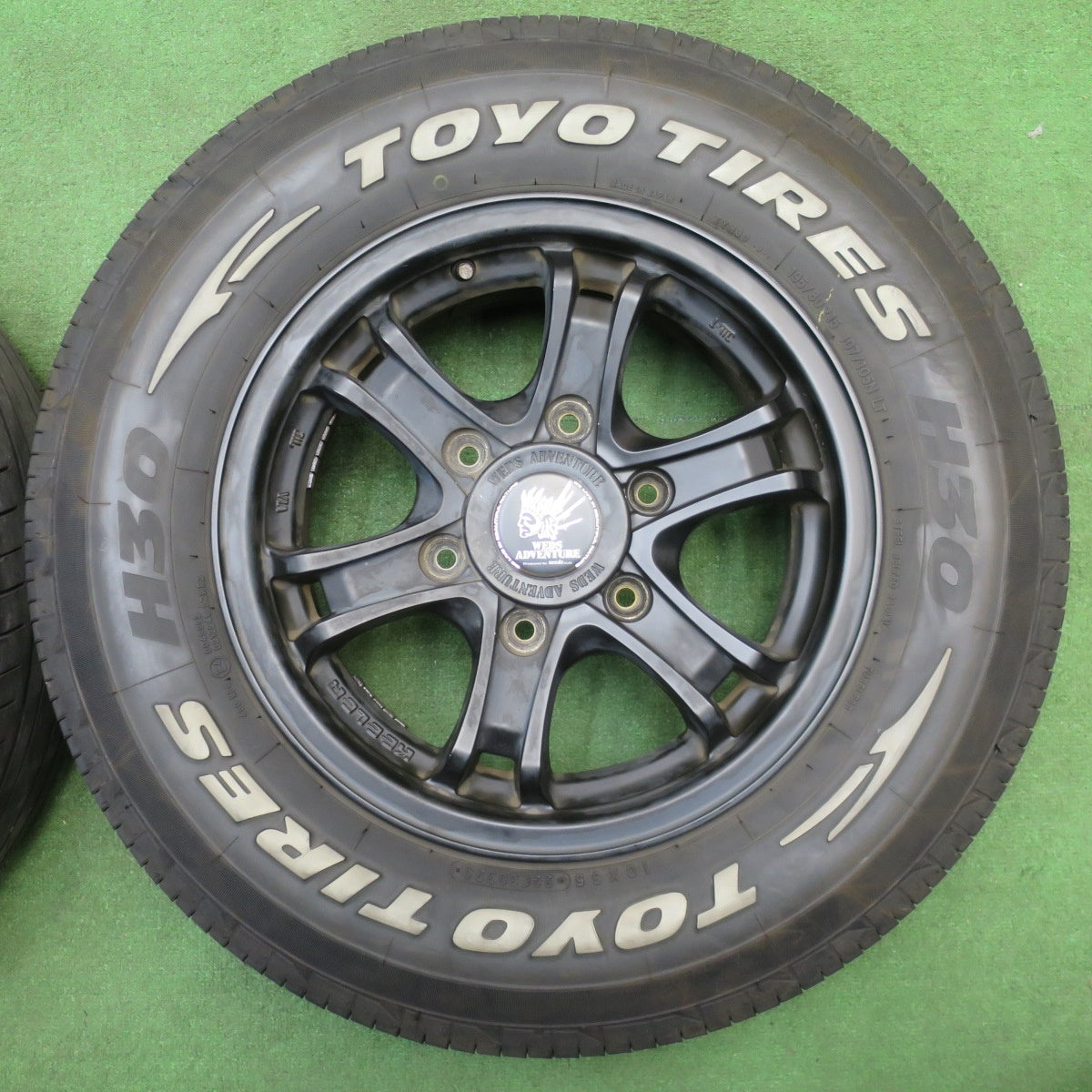 バリ溝！25年！9.5分★KEELER 195/80R15 トーヨー H30 グッドイヤー EAGLE #1 WEDS ADVENTURE 15インチ キーラー PCD139.7/6H★6020903NJノ