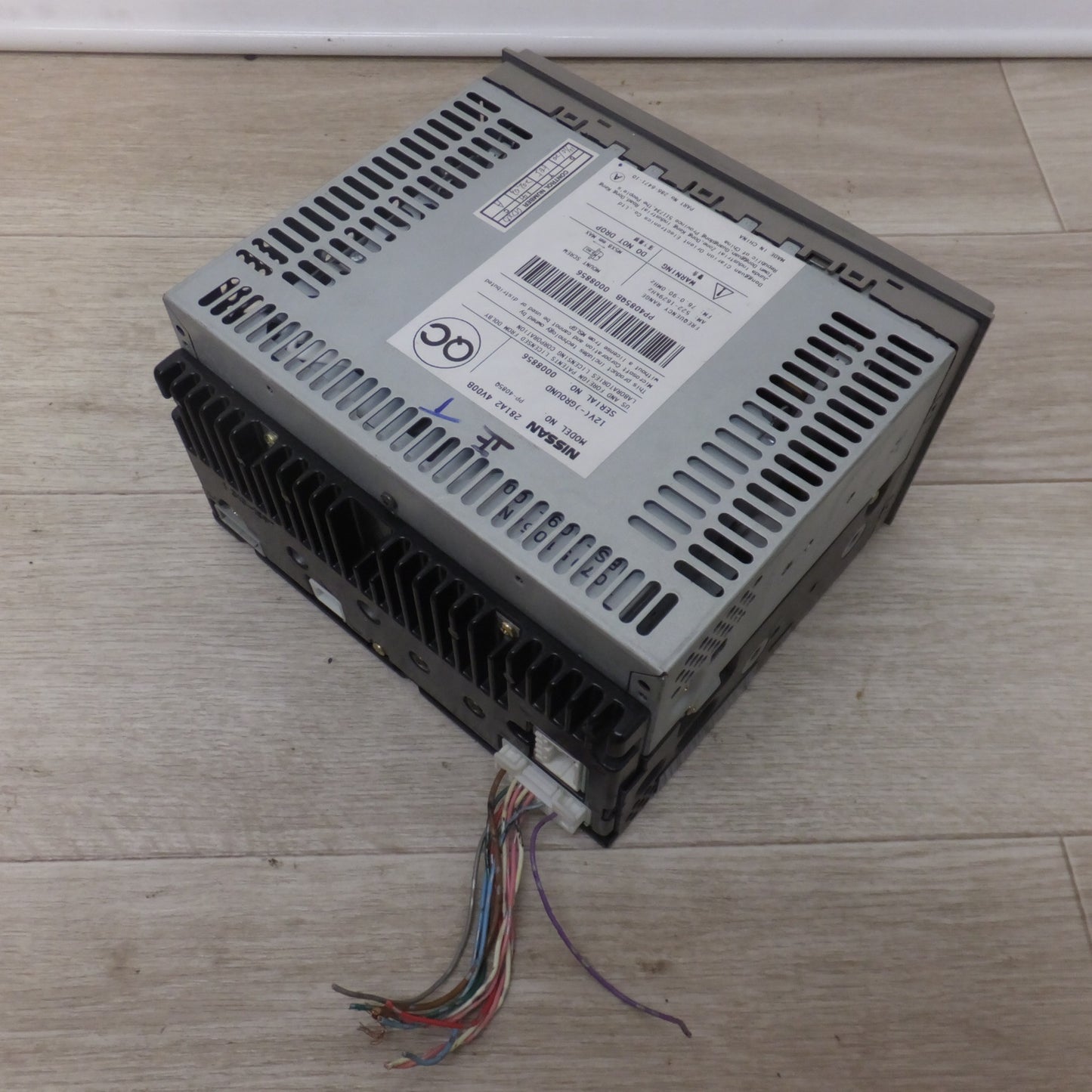 [送料無料] ★クラリオン製 日産 純正 カーオーディオ CD/MDデッキ PP-4085Q　281A2 4V00B[41]★