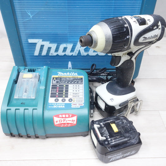 [送料無料] バッテリー2個◆マキタ 充電式 4モード インパクトドライバ TD130DRFXW 電動 工具 充電器 DC18RA makita◆