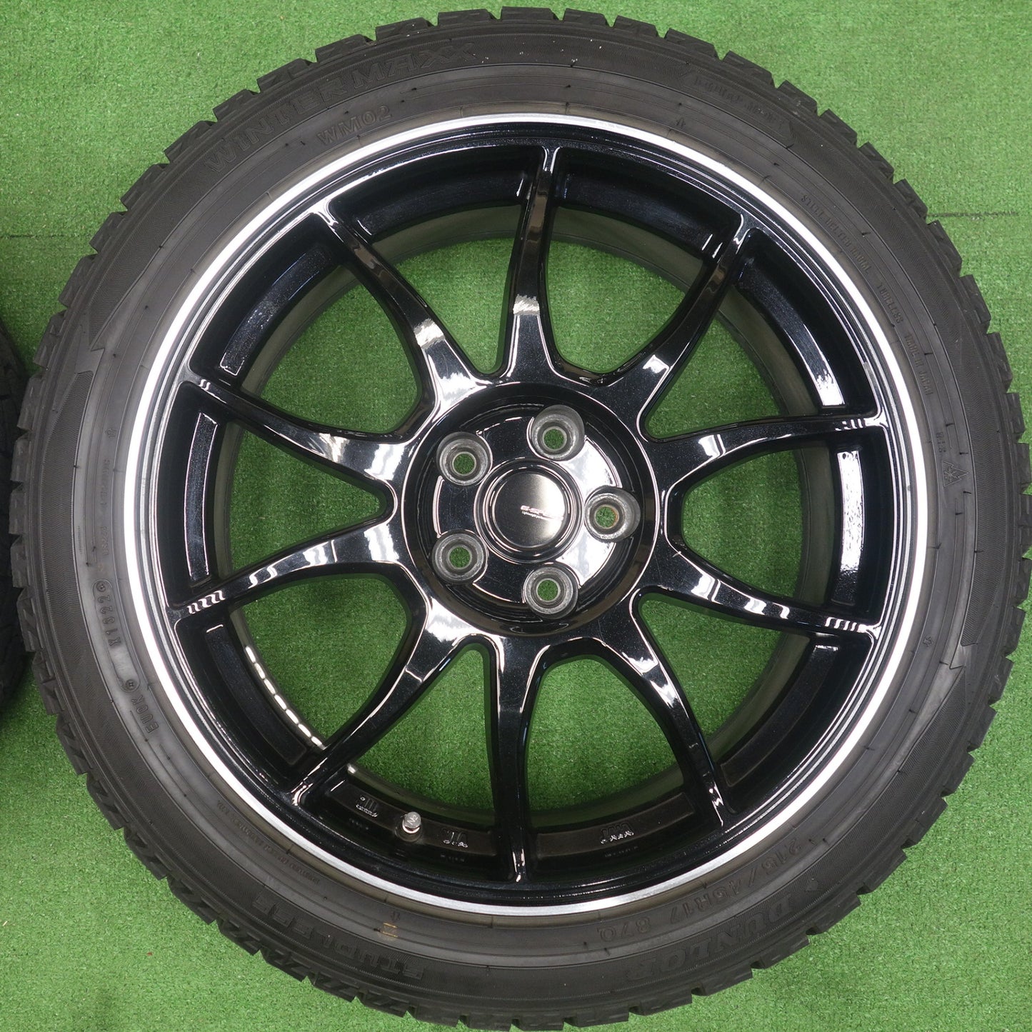 バリ溝！22年！9.5分★プリウス 等 215/45R17 スタッドレス ダンロップ ウインターマックス WM02 G-SPEED Gスピード 17インチ PCD100/5H★6040301KTス
