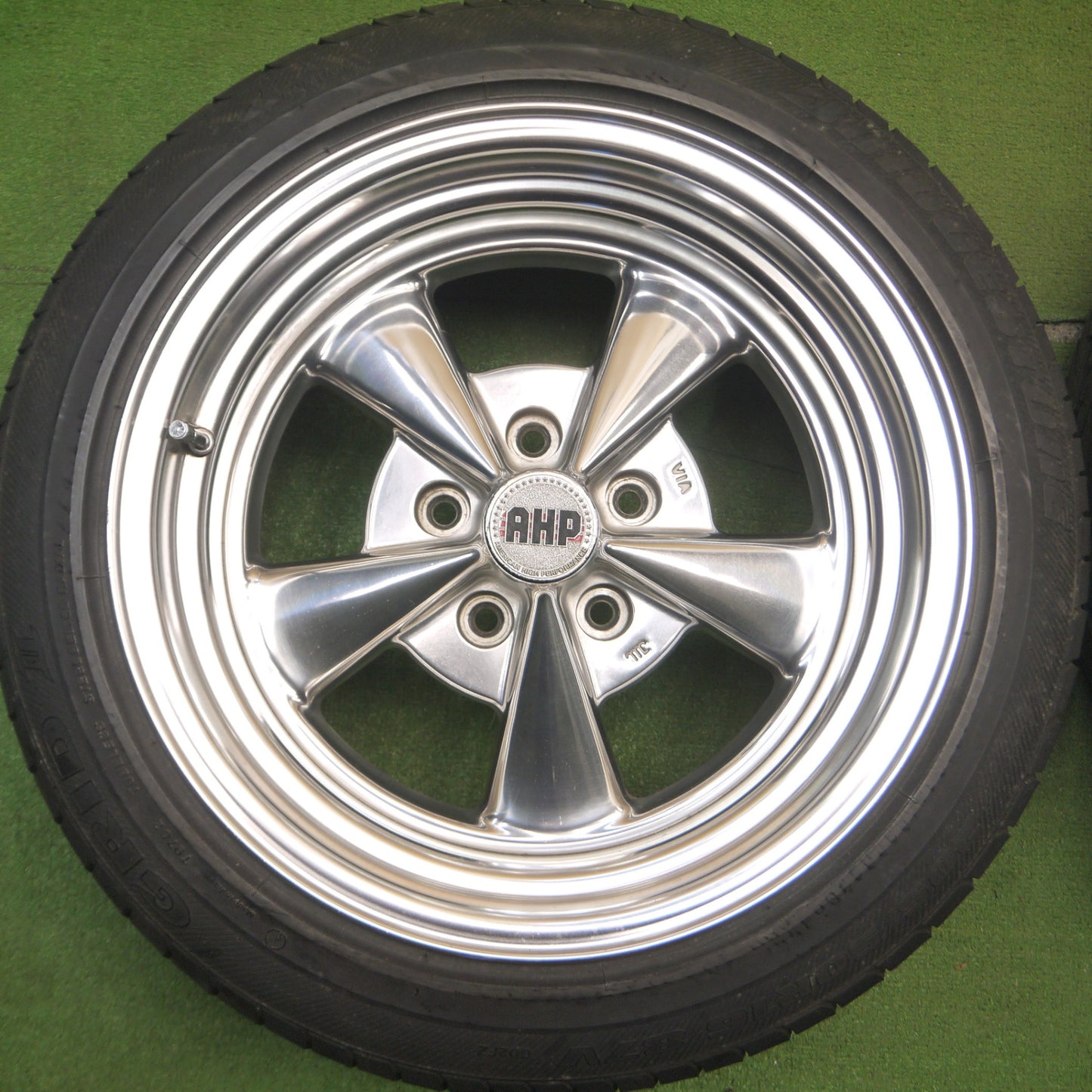 [送料無料] バリ溝！9.5分 レア★AHP C5S AMERICAN HIGH PERFORMANCE クレーガー 205/50R16 ブリヂストン ダンロップ アメリカン ハイパフォーマンス PCD114.3/5H★5030411Hノ
