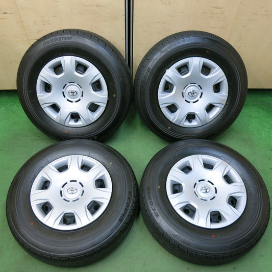 [送料無料] 新車外し！24年★トヨタ 200系 ハイエース 純正 スチール 195/80R15 107/105S ブリヂストン エコピア RD613 15インチ PCD139.7/6H★5022808SYノ