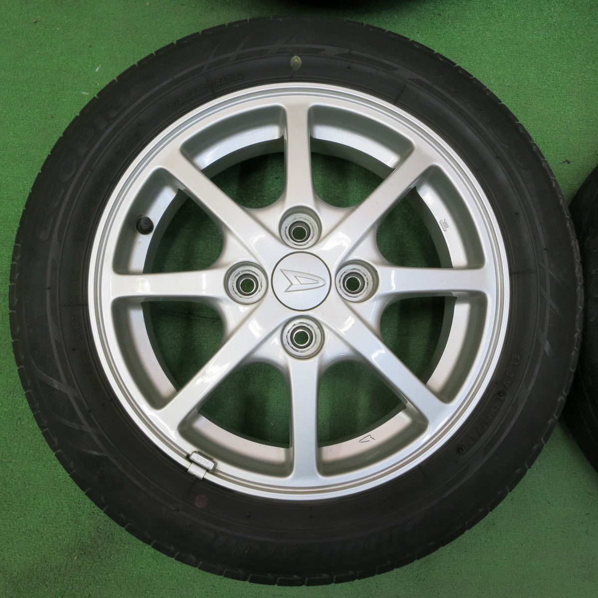*送料無料* 4本価格★ダイハツ ムーヴ カスタム LA100S 純正 155/65R14 ブリヂストン エコピア EP150 14インチ PCD100/4H★4050210イノ