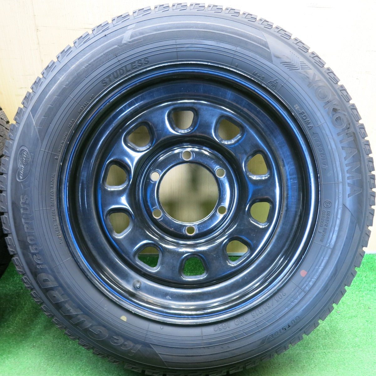 バリ溝！9.5分★スタッドレス 205/65R16 ヨコハマ アイスガード iG50 プラス DAYTONA デイトナ スチール 16インチ PCD139.7/6H★6051405HAス