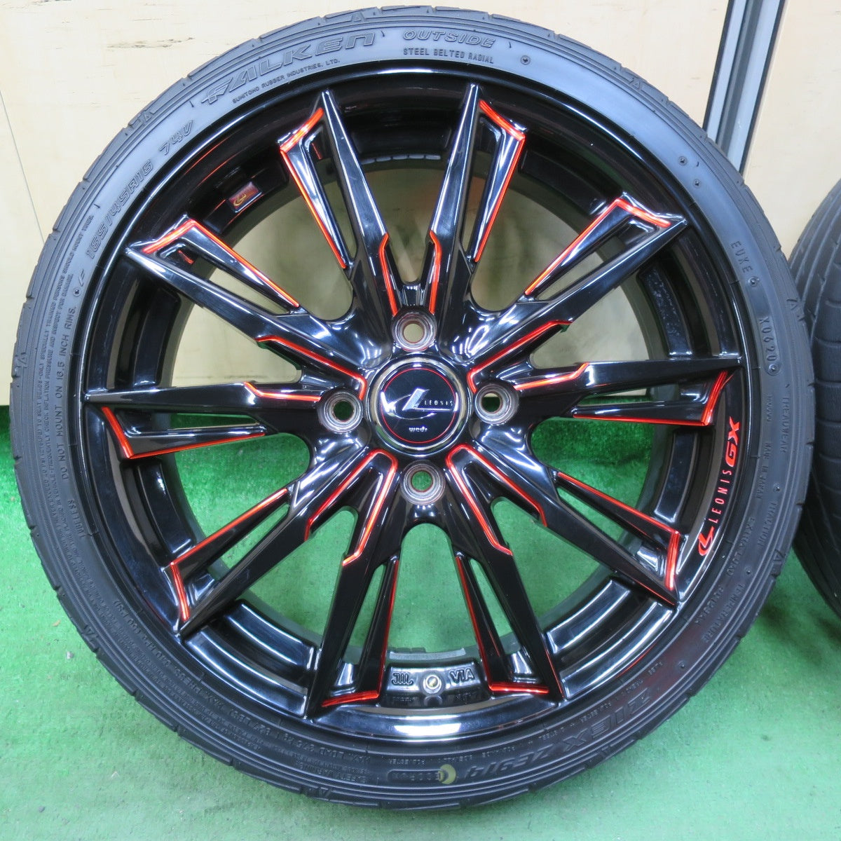 [送料無料] 軽四 キレイ★LEONIS GX 165/45R16 ファルケン ジークス ZE914 レオニス 16インチ PCD100/4H★5020901IMノ