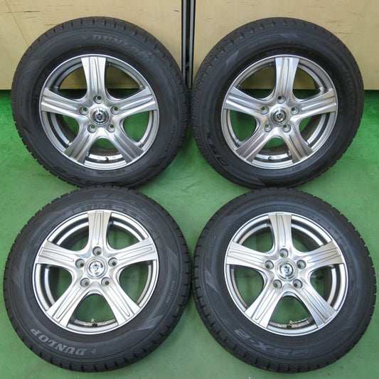 バリ溝！キレイ！9.5分★スタッドレス 195/65R15 ダンロップ DSX-2 VELVA ヴェルヴァ 15インチ PCD114.3/5H★5021103イス