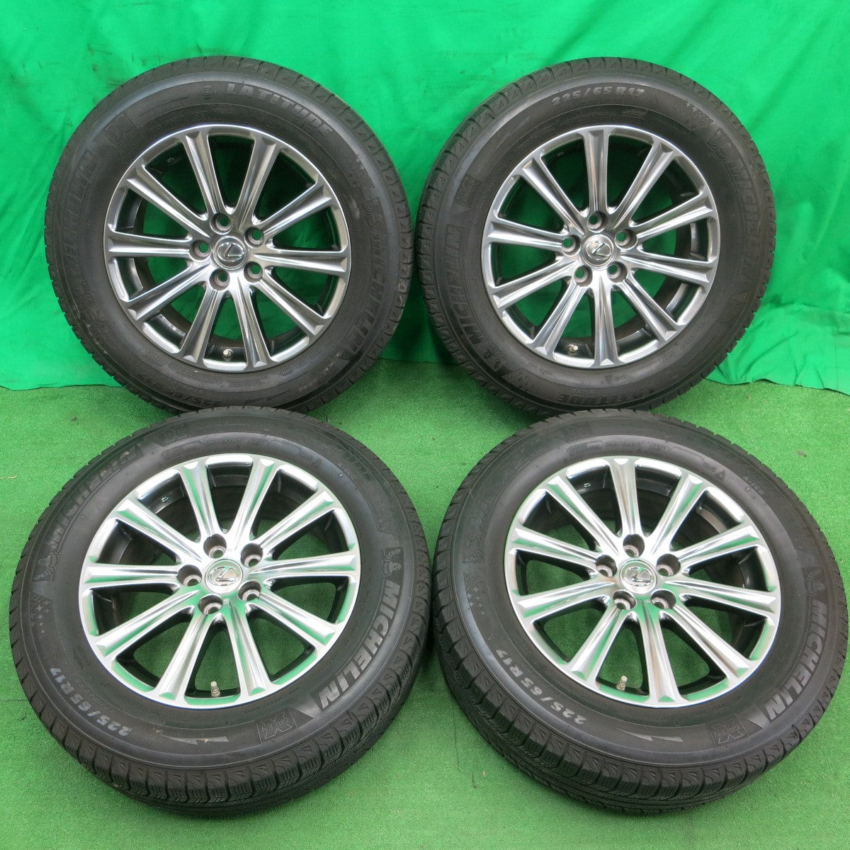 *送料無料* センサー付！キレイ★レクサス NX 純正 225/65R17 スタッドレス ミシュラン LATITUDE X-ICE XI2 PCD114.3/5H★4042904ナス