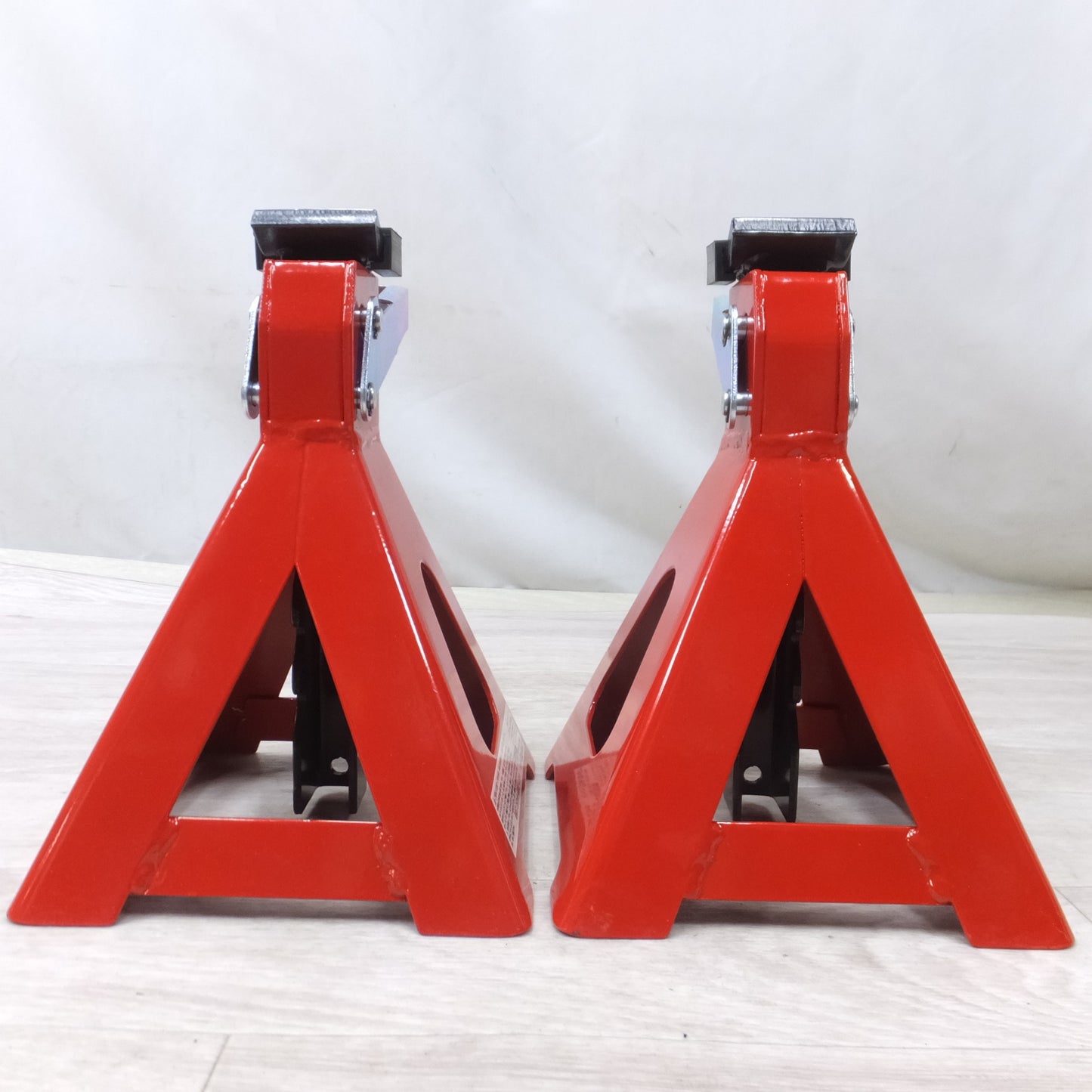 [送料無料] キレイ！付属品付き◆エマーソン ジャッキ スタンド 3t 260mm～415mm  2個セット EM-104 タイヤストッパー 付き ニューレイトン タイヤ交換 ウマ 馬 3トン◆