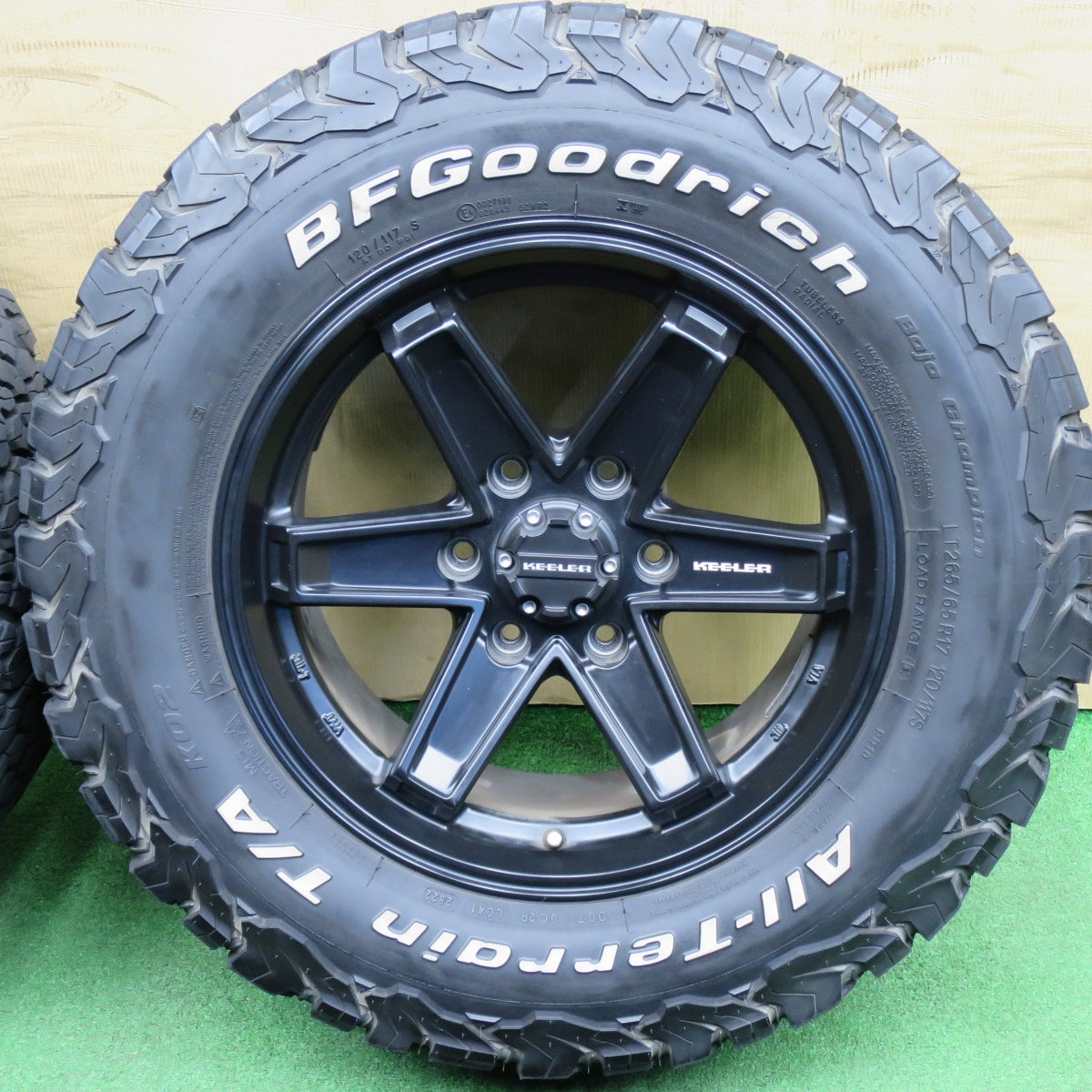 バリ溝！22年！キレイ！9.5分★KEELER TACTICS 265/65R17 120/117S BFグッドリッチ All-Terrain T/A KO2 キーラー タクティクス 17インチ PCD139.7/6H★6031203NKノ